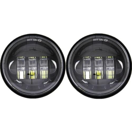 2PCS 4 1/2 inch Motorcycle LED Passing Fog Light for Classic FLHR, 30W 4.5Inch Fog Lamp for Road King Touring
