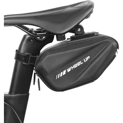 WHEEL UP Waterproof Bike Saddle Bag Hard Shell Reflective Bicycle Rear Bag MTB Tail Bag Cycling Seatpost Bag Bike Accessories