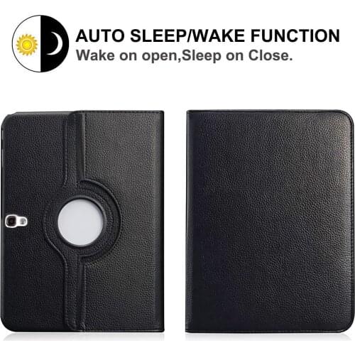 360 Rotating PU Leather Case for Samsung Galaxy Tab S 10.5 inch T800 T805 SM-T800 SM-T805 Tablet Smart Case Funda Capa Cover