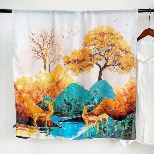 New Arrival Fashion Women Silk Hand Feeling Long Scarves Girls Spring Summer Head Accessories Hijab Shawl 90X180CM