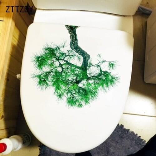 ZTTZDY 24.7×22.2CM Squirrel Trees Creative Plant Toilet WC Decoration Stickers Fashion Home Wall Decals T6-0104