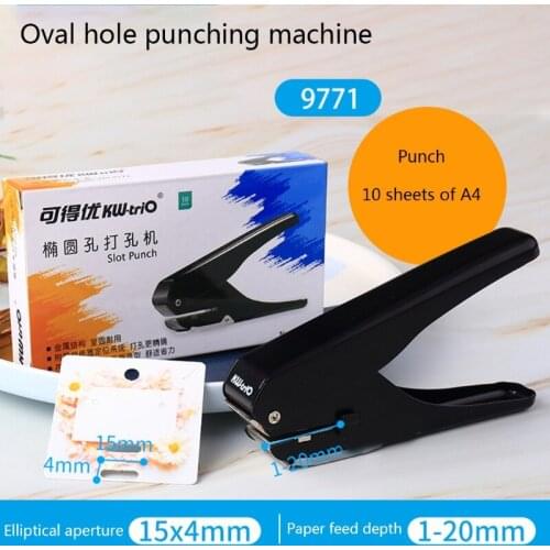 School Office Metal Single Hole Puncher Hand Paper Punch Single Hole Scrapbooking Punches 10 Pages All Metal Materials 1 PC