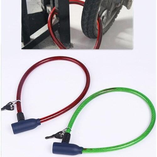 Steel Wire Metal Bicycle Safety Lock Universal Anti-Theft Bicycle Lock Bicycle Motorcycle Wire Lock Safety 1pc Random color