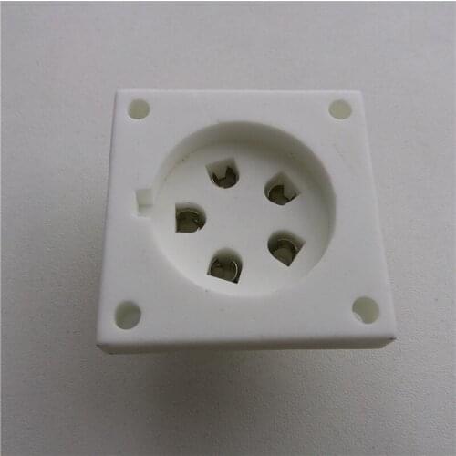 3pcs ceramic tube socket 5 pin tube socket TUS-P5 silver foot for Aa/Ba/Cd/Da tube amplifier