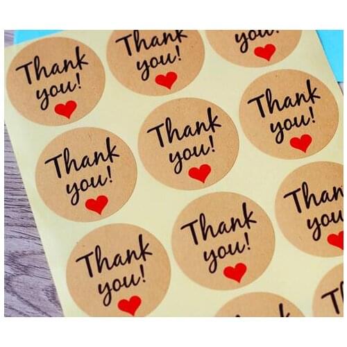 360 stickers/lot 38mm round THANK YOU Self-adhesive craft paper sealing label sticker, Item No.TK18