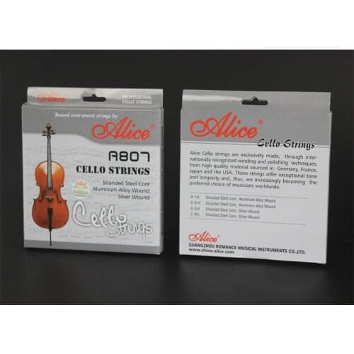 A807 Stranded Steel Core Aluminum Alloy Wound Silver Wound Nickel-Plated Ball-End Cello Strings