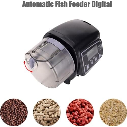 Automatic Fish Feeder Digital Auto Fish Turtle Feeder for Aquarium Fish Tank Timer Fish Feeder Fish Food Dispenser