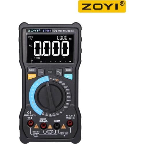 ZOYI ZT-M1 Digital Multimeter Profesional 8000 Counts True RMS Transistor Tester VFC Supported