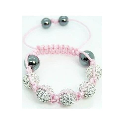 GOOD! TGRFED micro pave CZ Disco Ball Beads Bracelet nice kids Gift jewelry Discount. crystal
