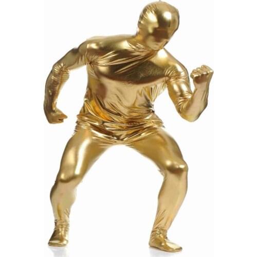 Mens Zentai Suit Cosplay Costume Full Bodysuit Tights Zentai Hood Kigurumi Catsuit Men Women Halloween Party One Piece Jumpsuit