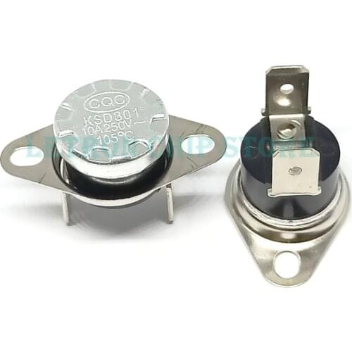 KSD301 KSD302 250V 10A Normal Closed Temperature Switch Thermal Control 40C 50C 70C 80C 90C 100C 120C 130C 140C 150C Centigrade