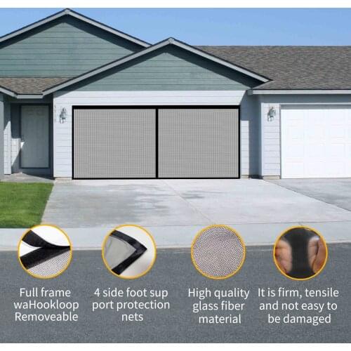 Magnetic Garage Door Screen 13x6.5FT with Heavy Duty Mesh Curtain Fits Garage Door Size up to 155" x 78"