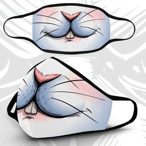 Hot Rabbit-Pig Mouth Cosplay Women Men Unisex Masks Adult Face-Protection Dustproof Street Spots Breathable Warm Halloween Mask