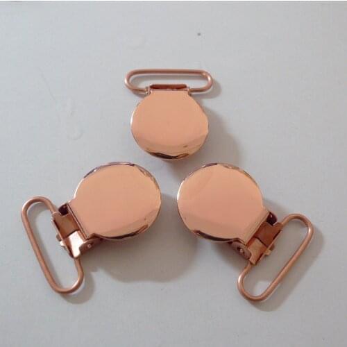 25pcs 1'' Inch 25mm COPPER HUE ROSE GOLD COLOR Pacifier Clips