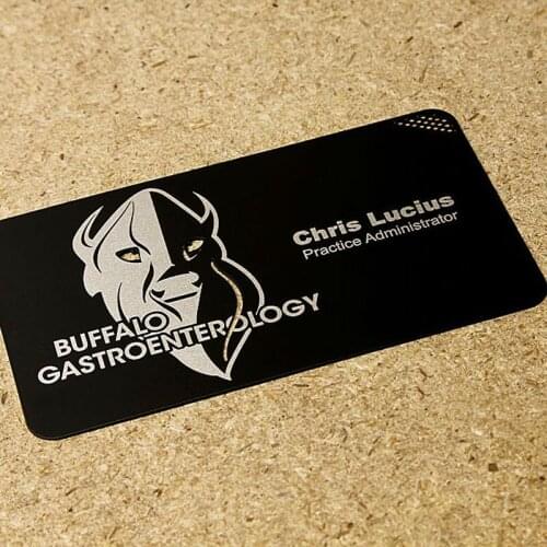 Electrophoresis metal card black metal business cards creative personality metal membership card car club membership card custom