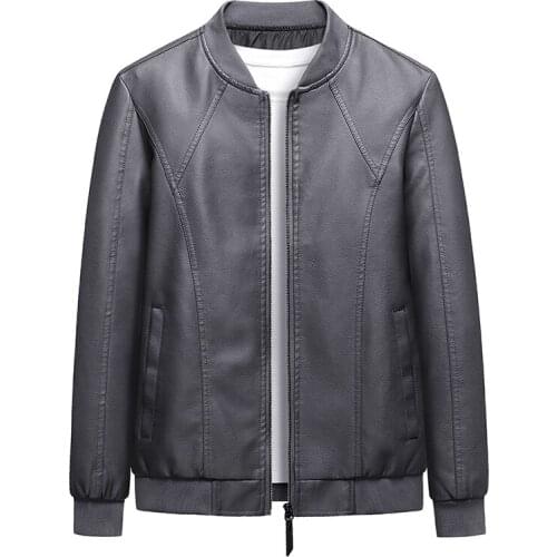 Men PU Leather Jacket Motorcycle 8XL Mens Jackets Black Outwear New Male Autumn Casual Motorcycle PU Jacket Biker Leather Coats