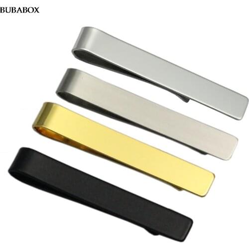 Men Clothing Accessories Fashion Gentleman Slim Collar Stainless Steel Tie Clip Black Silver Metal Necktie Tie Bar