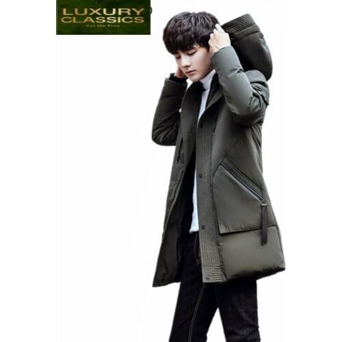 Men Parka Winter Jacket Fashion 2021 Hooded Thick Down Cotton Warm Clothes Male Long Coat Mens Coats Parkas Hombre LWL630