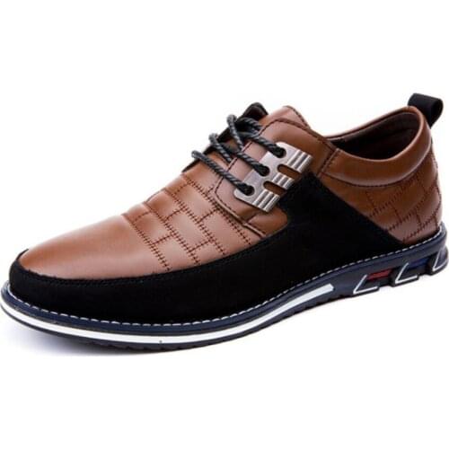 Mens Microfiber Leather Rivet Lace Up Business Ankle Boots Fashion Design Male Shoes Classic Quality Mans Autumn Driving Shoes