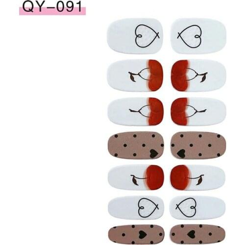 14pcs/set Various Style Nail Stickers Water Film Paper Full Wraps Environmental Protection Waterproof Nail Polish Film