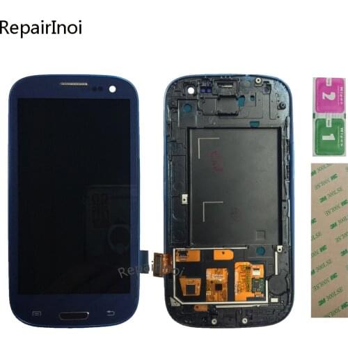 NEW Tested LCD Display For SAMSUNG Galaxy S3 i9300 i9305 i9300i Touch Screen Digitizer LCD DIsplay Assembly With Frame