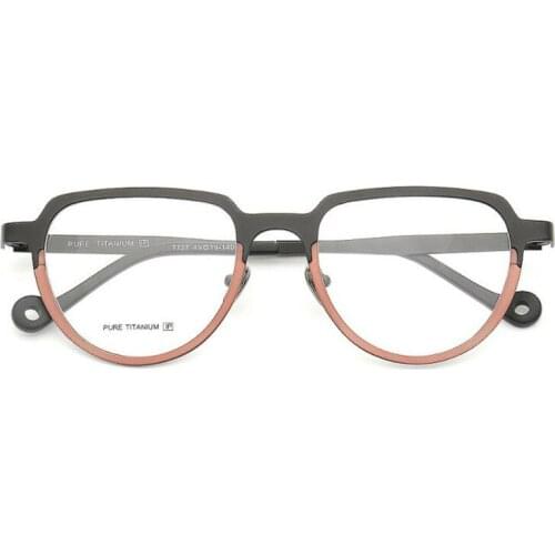 Vintage Prescription Lens Pure Titanium Glasses Frame Unisex Full Rim Optical Eyewear Anti-fatigue Presbyopia Reading Eyeglasses