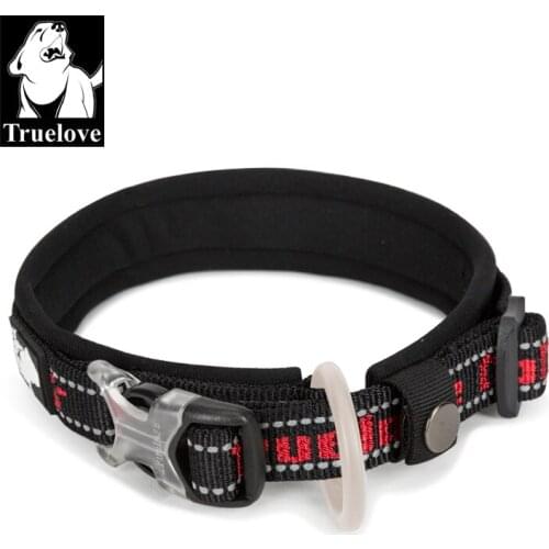 Truelove Pet Dog Collar Nylon and Reflective Materials Widened and Comfortable Version Suitable for Dogs of All sizes TLC50121
