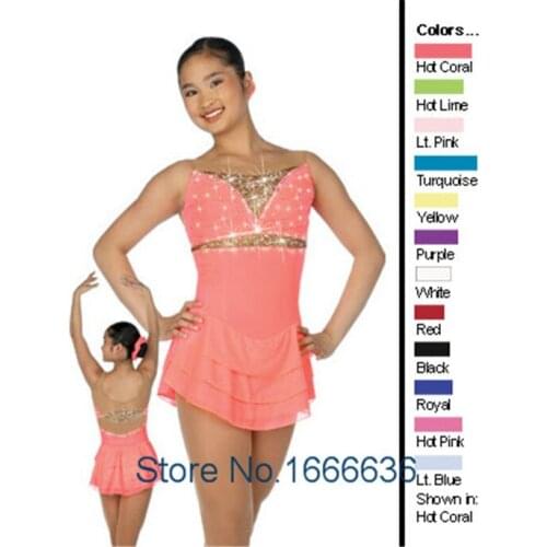 Girls Custom Figure Ice Skating Dresses Graceful New Brand Figure Skating Competition Dress DR2716