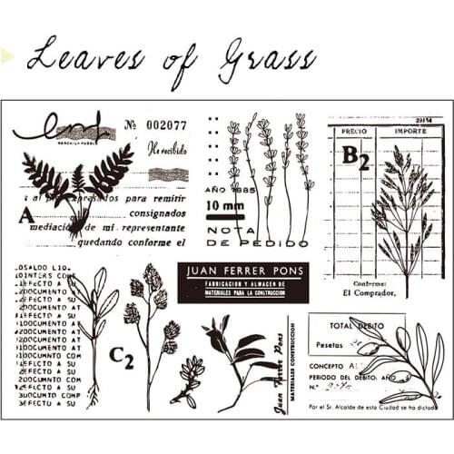 Leaves of grass Transparent Clear Silicone Stamp/Seal for DIY scrapbooking/photo album Decorative clear stamp M1262