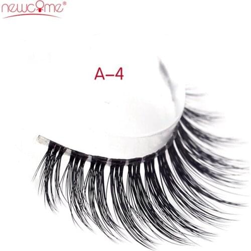 NEWCOME 3 Pair 3D Full Strip Lashes Handmad Mink Lashes Quality Fake Lashes False Eye Lash Eyelashes Extension for Professionals