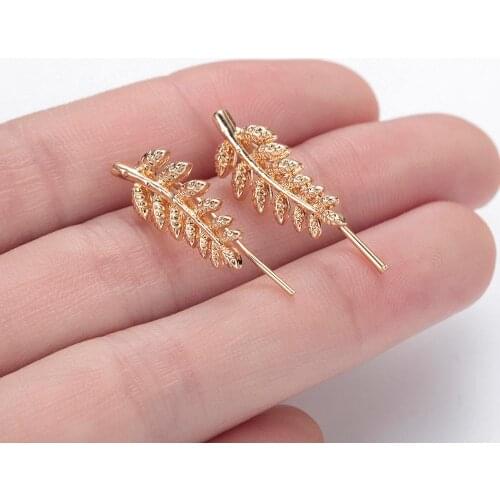 Todorova Fashion Branch Leaf Ear Climbers Ear Crawlers Geometric Maxi Statement Stud Earrings for Women Jewelry Wholesale