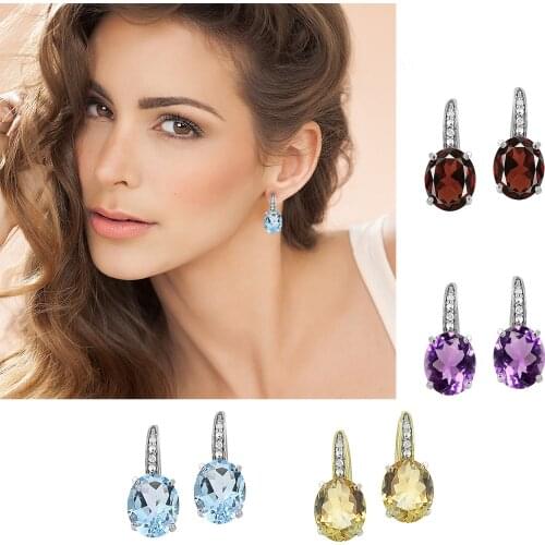 Leverback Earrings For Women Jewelry Bijoux Femme With Oval Zirconia Captivating Earrings 2021 Trend Pendientes Mujer Серьги