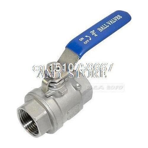3/4" Female BSPP 304 Stainless Steel Full Port Ball Valve Vinyl Handle WOG1000