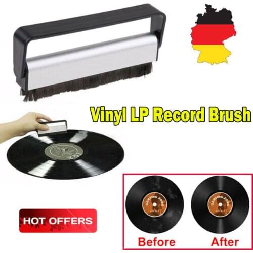 Faroot Turntable Player Accessory Carbon Fiber Record Cleaner Cleaning Brush Vinyl Anti Static Dust Remover Brush for CD/LP