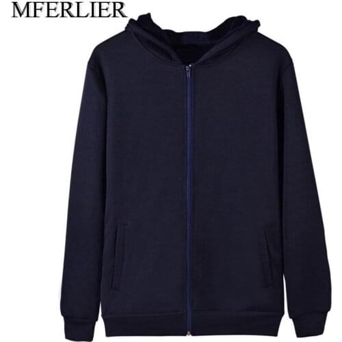MFERLIER Winter Autumn men hoodies Sweatshirts 5XL 6XL 7XL 8XL large size sweatshirts men Plus size 5 color
