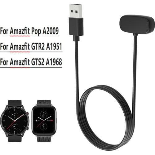 1pc Fast Charger Usb Cable For Xiaomi Huami Amazfit Pop/GTR2 Smart Watch Data Cradle Adapter Charging For Amazfit GTS2 Charger