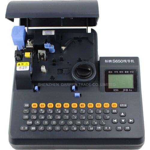 1PC PVC Tube Printer S-650 Shrinkable Tube Electronic Lettering Machine Shrinkable Cable ID Printer Wire Marking Machine