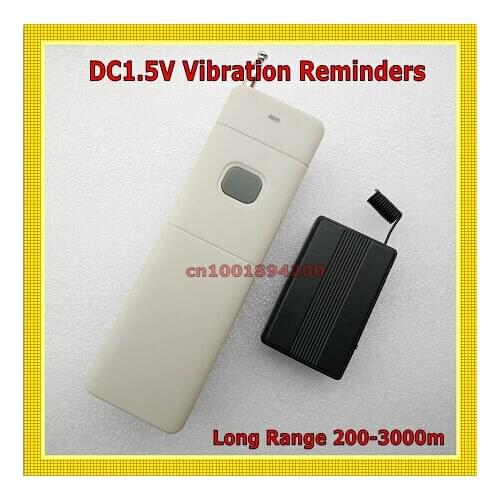 Vibration Reminders DC 1.5V Long Range Remote Control Wireless Vibration Reminders 200-3000m RF Radio Alert 315/433 RX TX