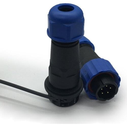SP16 Waterproof Docking Aviation connector 2/3/4/5/6/7/9Pin IP68 power cable connector Male plug and Femal socket