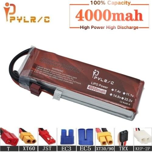 High Rate 11.1v 4000mAh Lipo Battery For RC Helicopter Parts 3s Lithium battery 11.1v 45C RC Cars Airplanes Drone Battery T/XT60
