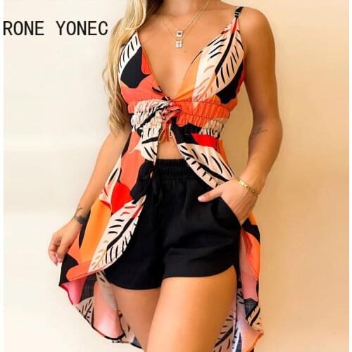 Women Shirt V-neck Tight Waist Strap High-low Blouse Top Women Blouse Tops