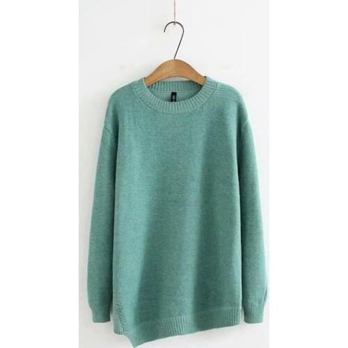 Plus Size 3XL-5XL Womens Sweaters Long Sleeve Autumn Winter Knitted Tops