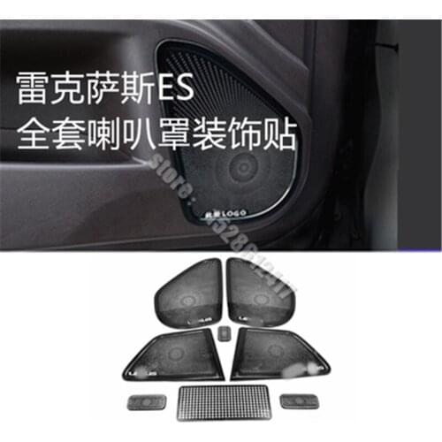 Stainless steel speaker horn cover audio frame trim Car Styling For Lexus ES200 ES260 ES300h 2018