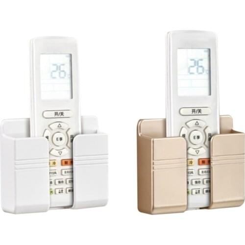 1 Pcs Wall Mounted Organizer Storage Box Remote Control Mobile Phone Plug Wall Holder Charging Multifunction Holder Stand