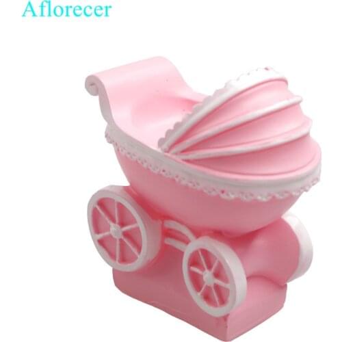 2pcs/set Baby Carriage Baby Shower Candle Mold Soap Mold Fondant Mold Chocolate Candy Silicone Fondant Cake Decorating Tools