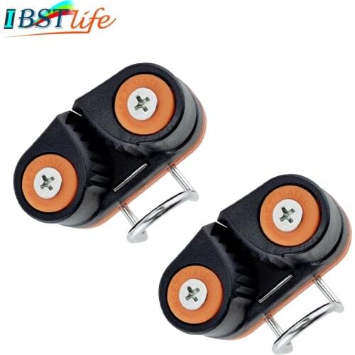 2PCS Composite 2 Row Matic Ball Bearing Cam Cleat with leading Ring Pilates Equipment Boat Fast Entry Rope Wire Fairlead Sailing