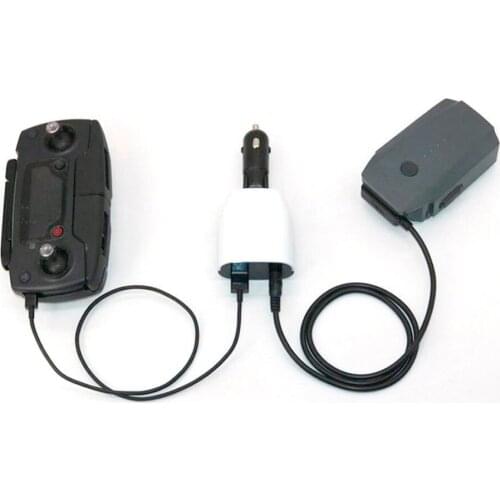 2in1 Intelligent Car Charger Adapter for DJI Mavic Pro Battery & Remote Controller 13.0V 6A Quick Charge with LCD Display