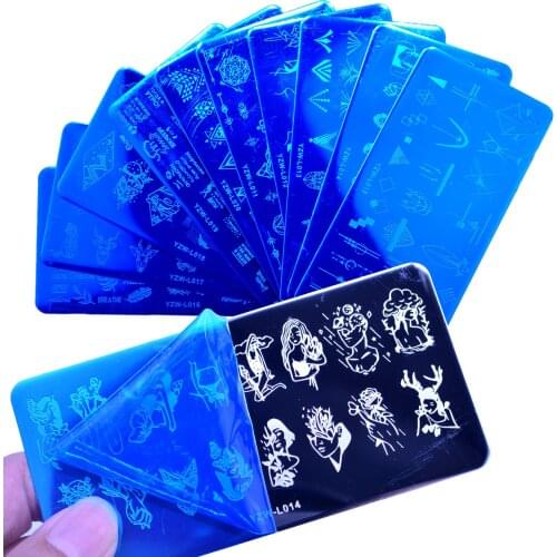 YWK 1PC Butterfly Steel Nail Stamping Plate Flower Leaf Jewelry Image Geometric Polish Stencil Nail Art Template