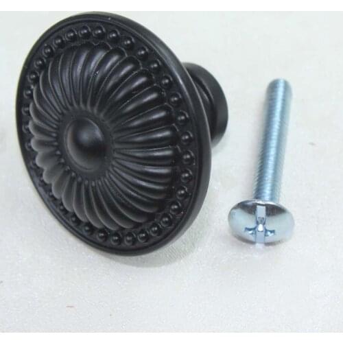 32mm simple black modern furniture knob black drawer cabinet knob pull black dresser cupboard door knob handle shoe cabinet knob