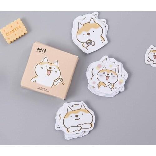 45pcs/lot Cute Dogs Decorative Diy Diary Stickers Kawaii Planner Scrapbooking Sticky Stationery Escolar School Supplies